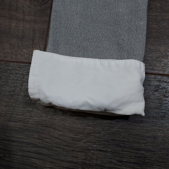 Jaclyn Smith Sweater Gray Button in Collar Cuffs Long Sleeve V Neck Casual - Picture 5 of 15